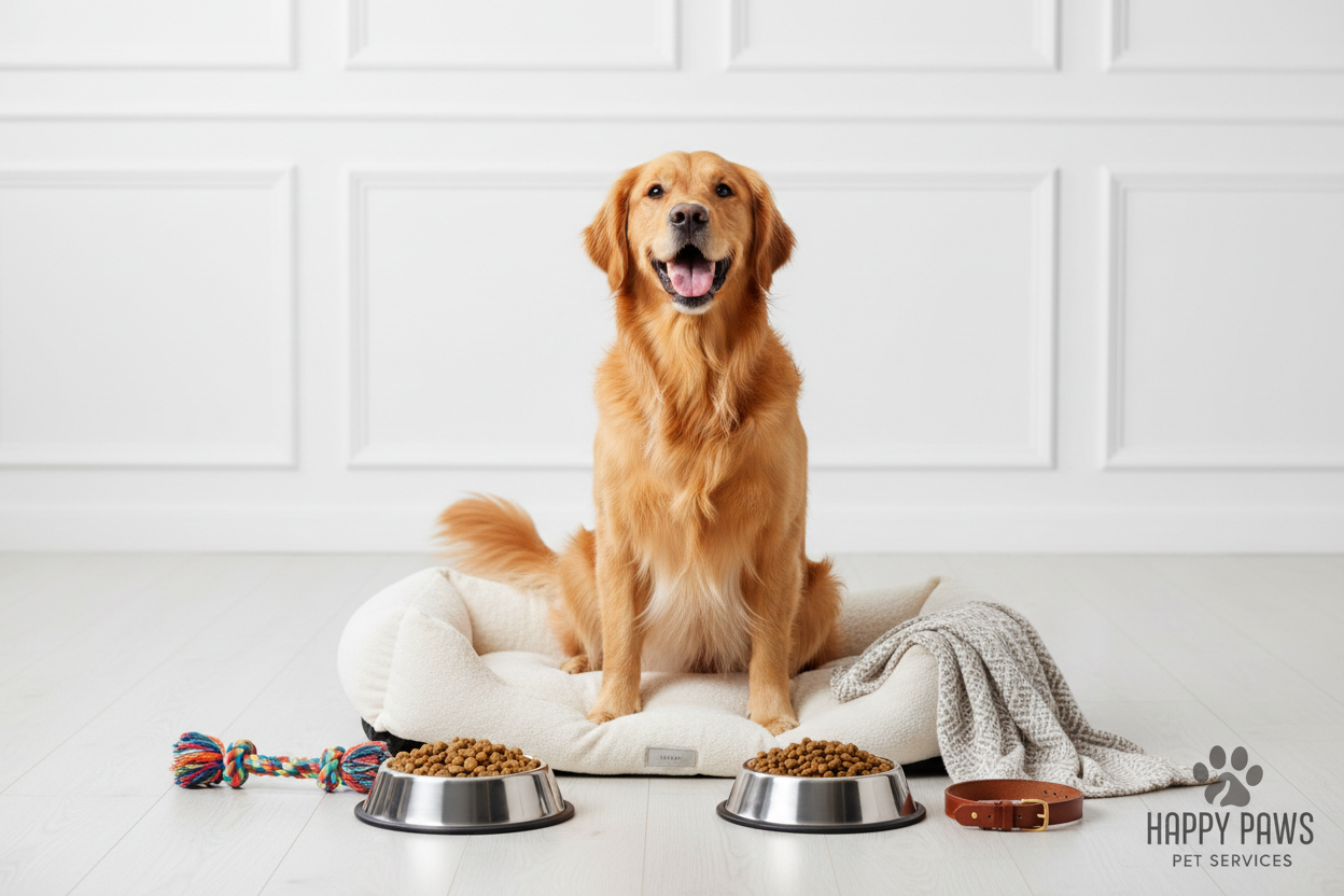 Happy dog for pet services